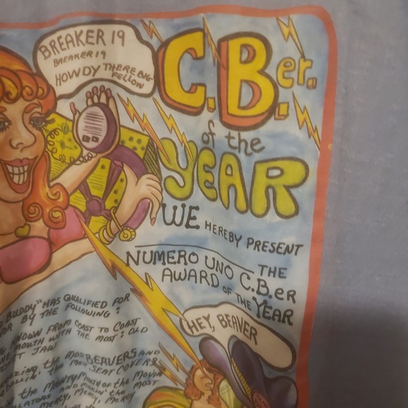 Vintage C.B.er‎ Of The Year Tshirt Blue M - Picture 2 of 8